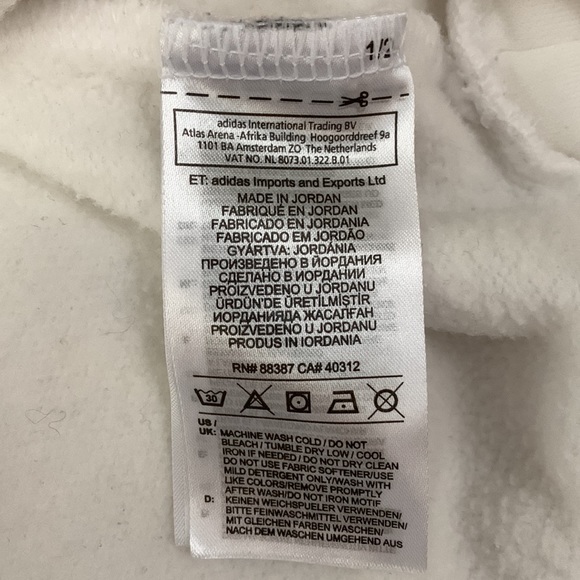 Adidas White Hooded Sweatshirt - Picture 14 of 14